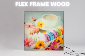 BUTTON FLES FRAME WOOD